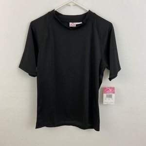 Kanu Black Rashguard Swim Shirt 1X UPF 50+